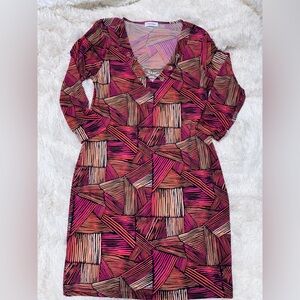 Calvin Klein geometric dress with chain detail - women’s 12